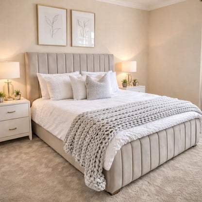 Royal Stripe Ottoman Bed