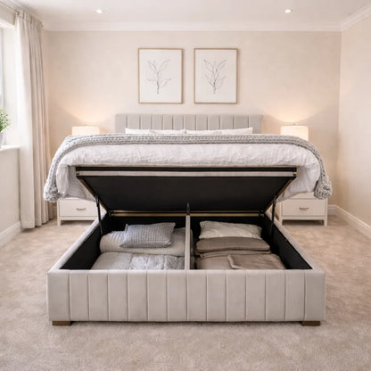 Royal Stripe Ottoman Bed