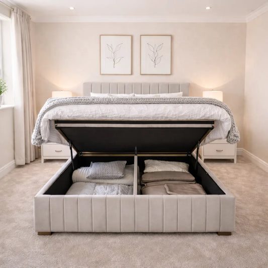 Royal Stripe Ottoman Bed