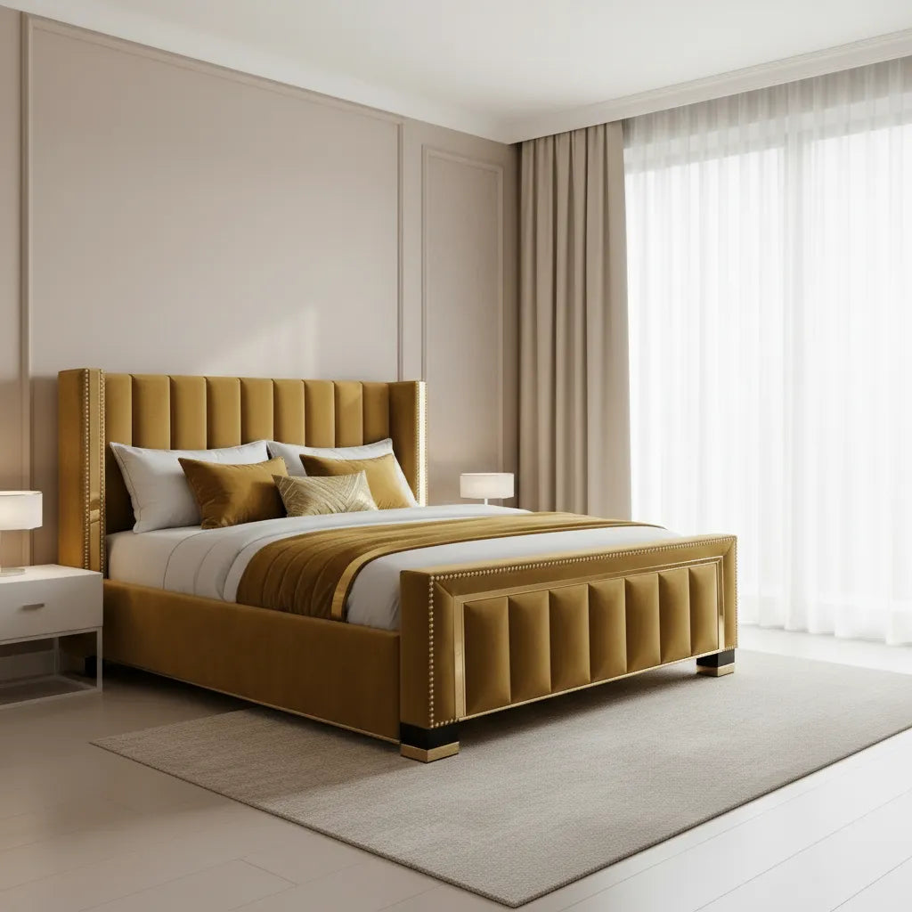 Plush Thistle Ottoman Bed