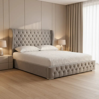 Queen Marry Plush Ottoman Bed