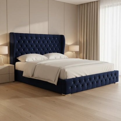 Queen Marry Plush Ottoman Bed