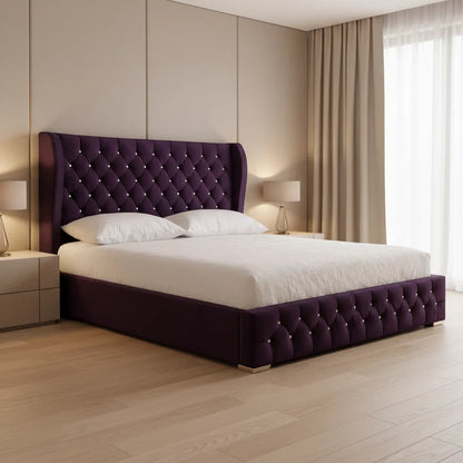 Queen Marry Plush Ottoman Bed